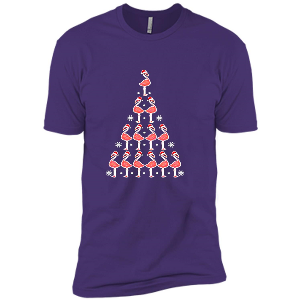 Flamingo Christmas Tree Flamingo - Premium Short Sleeve T-Shirt