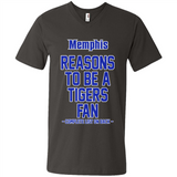 Reasons to be a Memphis Tigers Fan Complete List on Back - Men's V-Neck