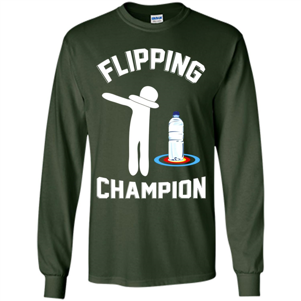 Water Bottle Flipping Tshirt Dabbing Flipping Champion - Long Sleeve T-Shirt