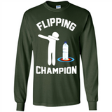 Water Bottle Flipping Tshirt Dabbing Flipping Champion - Long Sleeve T-Shirt