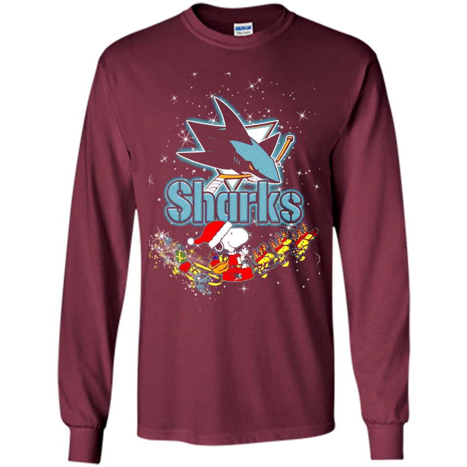 Snoopy Christmas San Jose Sharks - Long Sleeve T-Shirt
