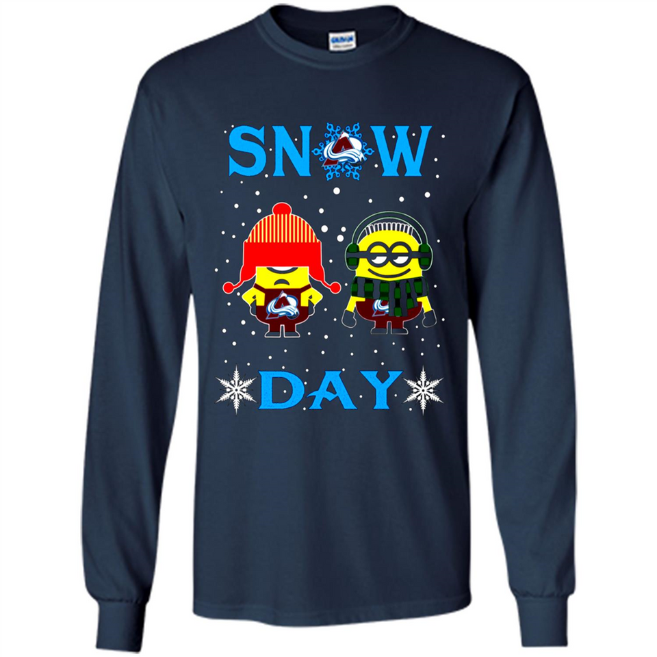 Snow Day Shirt For Colorado Avalanche Vs Minion Fans pingpong