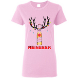 Miller High Life beer reinbeer Christmas - Ladies Short-Sleeve