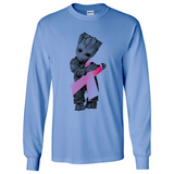 Groot Hug Breast Cancer - Long Sleeve T-Shirt