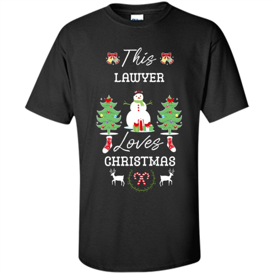 This Lawyer Loves Christmas Tree Shirt with Snowman