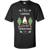 This Lawyer Loves Christmas Tree Shirt with Snowman