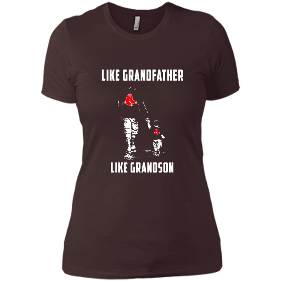 Boston Red Sox GrandFather Like GrandSon - Ladies' Boyfriend T-Shirt