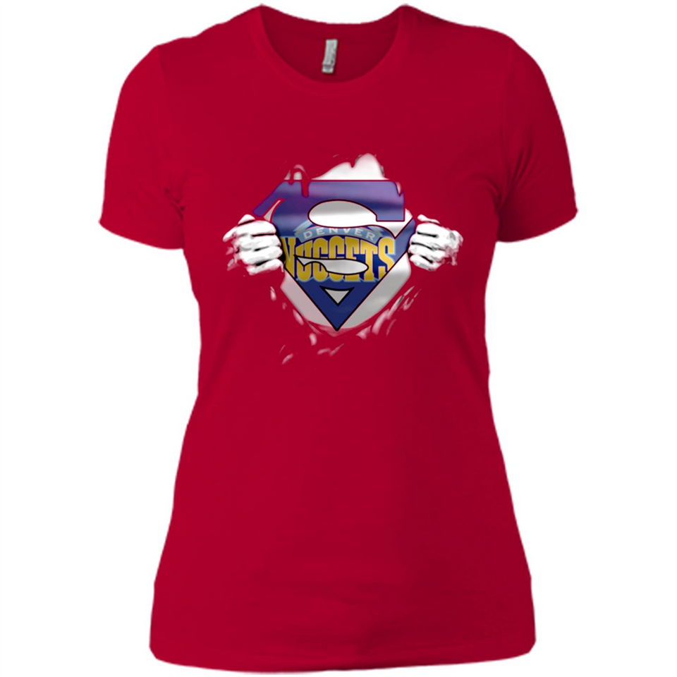 Denver Nuggets And Superman Fans - Ladies' Boyfriend T-Shirt