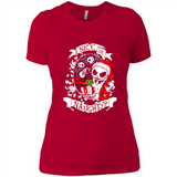 Christmas Shirt, Santa Nice Or Naughty Xmas - Ladies' Boyfriend T-Shirt