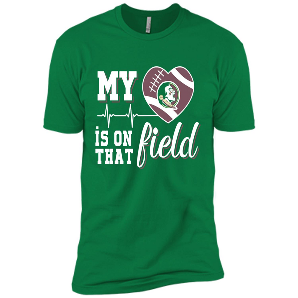 Florida State Seminoles Football My Heart is on that Field - Premium Short Sleeve T-Shirt