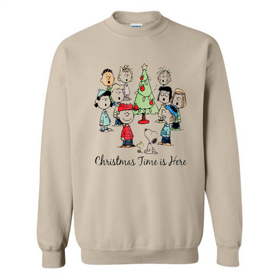 Snoopy Christmas Time Is Here Sporty T-Shirt - Sweatshirt