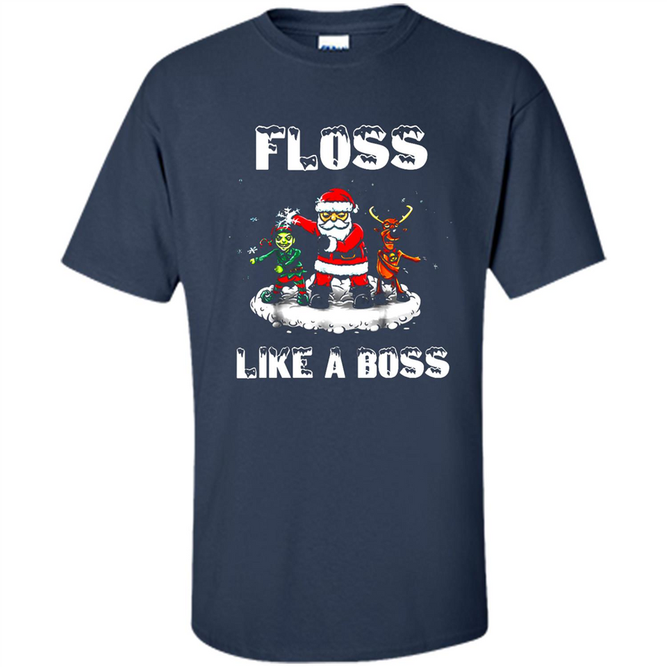 Floss Like A Boss Santa Flossing Dance Funny - Shirt