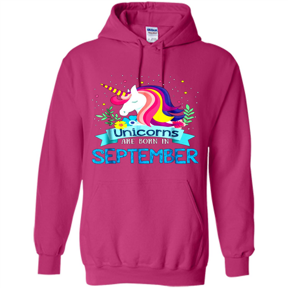 Unicorns are born in September Birthday Rainbow Gift Ladies Custom