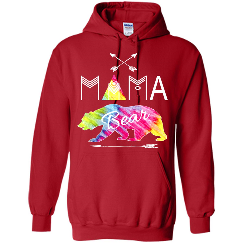 Mama Bear Shirt Tie Dye Family Vacation & Camping Tee - Hoodie