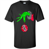 GRINCH HAND HOLDING CHICAGO WHITE SOX GLITTER CHRISTMAS PINGPONG