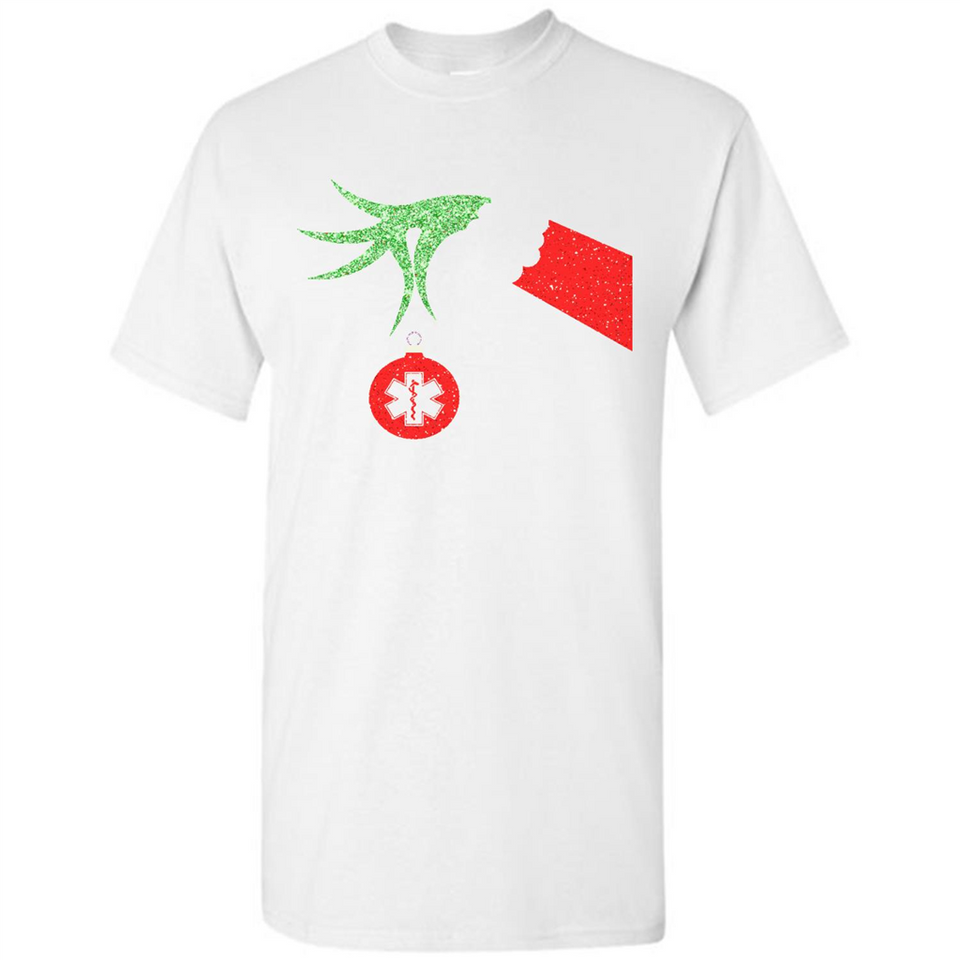 Funny Grinch Hand holding Doctor ornament Christmas Sporty T-Shirt - Shirt