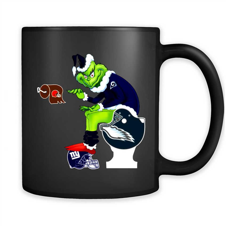 Los Angeles Rams Toilet Grinch Santa Claus Football Fan PINGPONG