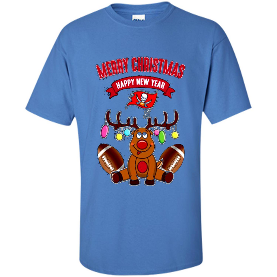 Tampa Bay Buccaneers NFL Reindeer Funny Merry Christmas And Happy New Year