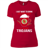 I Just Want To Drink Hot Chocolate & Watch USC Trojans Ugly Christmas Sweater PINGPONG