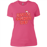 Funny Christmas Clothes - Santas Favorite Chef - Ladies' Boyfriend T-Shirt