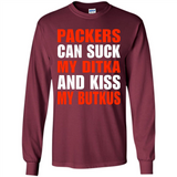 Packers can suck my Ditka and kiss my Butkus PINGPONG - Long Sleeve T-Shirt