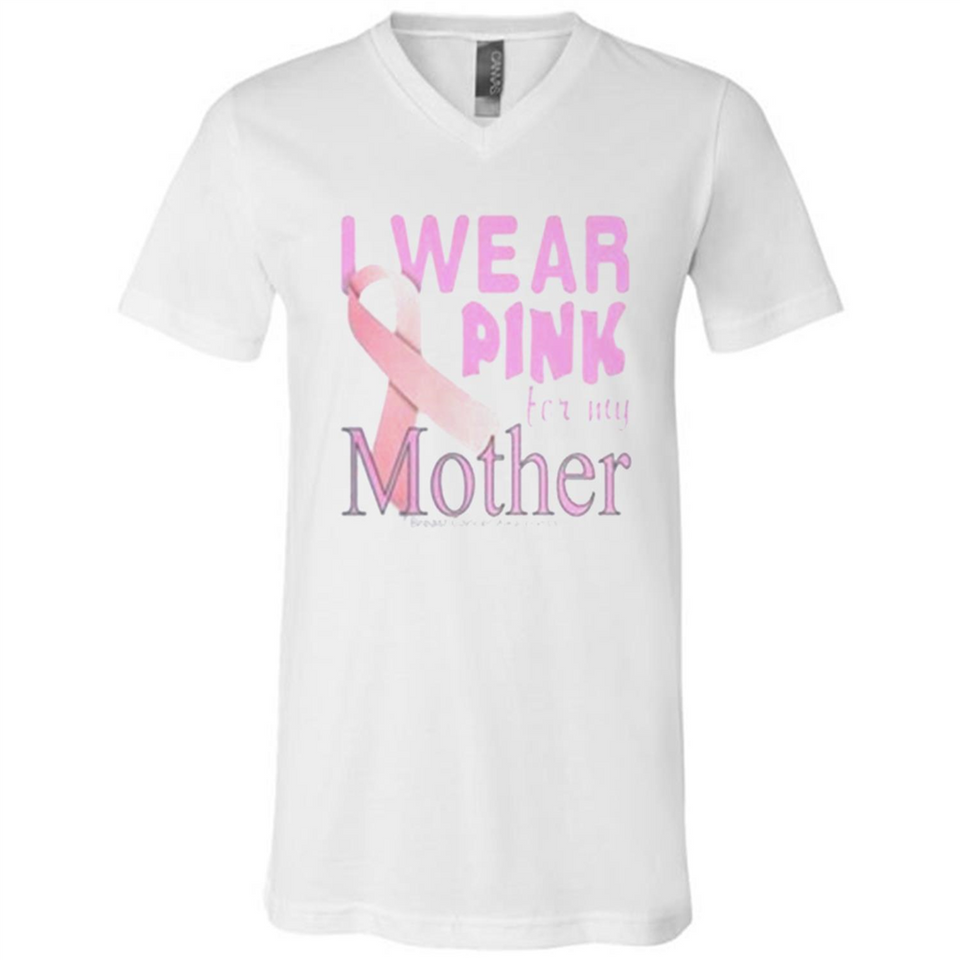 Breast cancer awareness mother - Canvas Unisex V-Neck