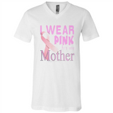 Breast cancer awareness mother - Canvas Unisex V-Neck