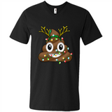 Reindeer Poop Emoji Cute Merry Christmas T-Shirt - Men's V-Neck
