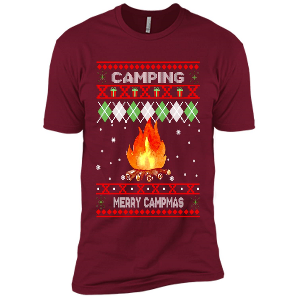 Merry Campmas Ugly Christmas - Premium Short Sleeve T-Shirt