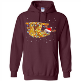 Christmas Lights Sloth Wearing Santa Hat Funny Xmas - Hoodie