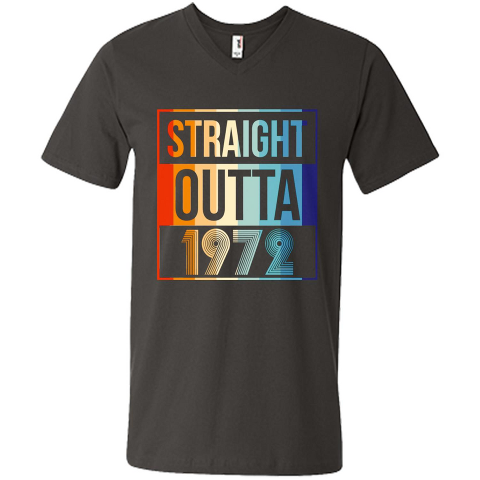 Retro Straight Outta 1972 46 Years Old - Men's V-Neck