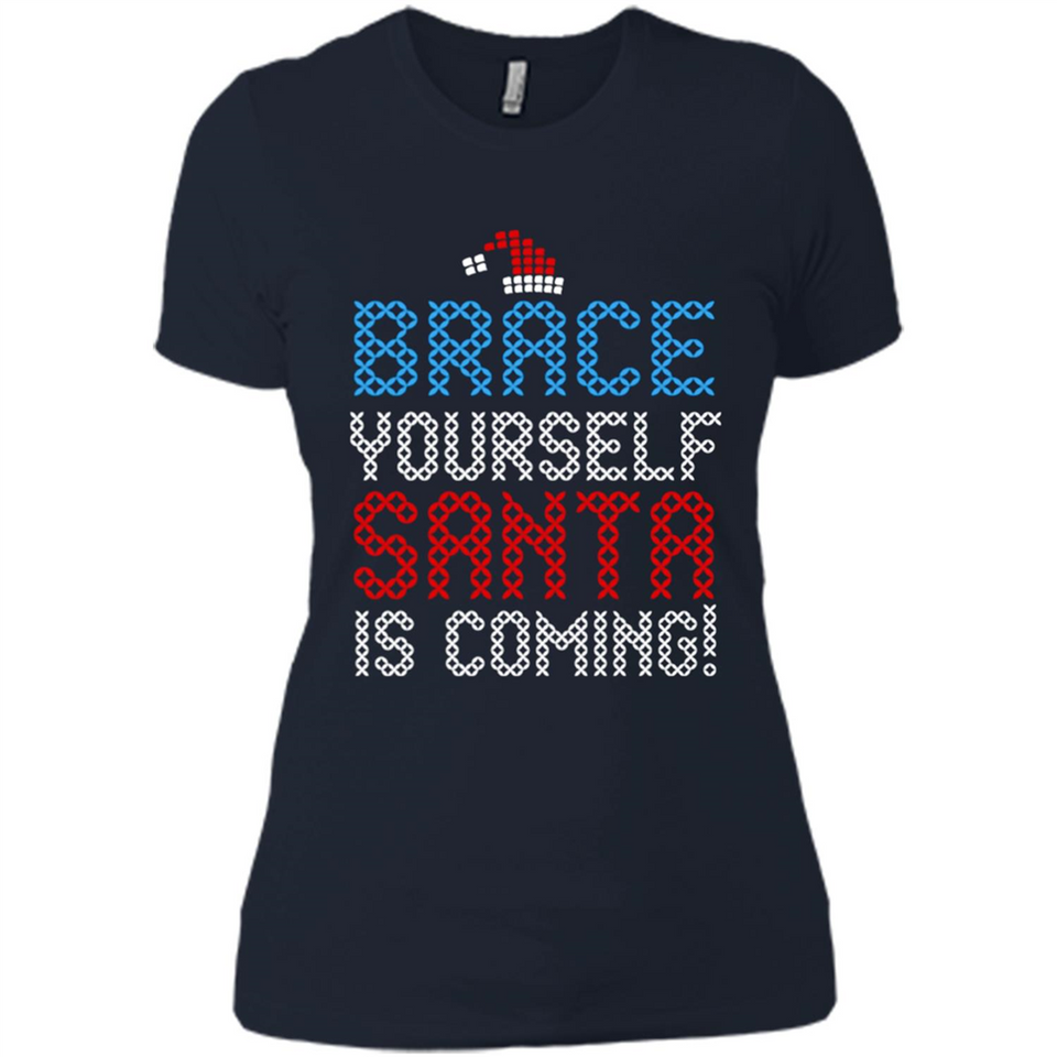 Brace Yourself Santa is coming Christmas - Ladies' Boyfriend T-Shirt