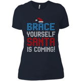 Brace Yourself Santa is coming Christmas - Ladies' Boyfriend T-Shirt