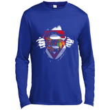 Chicago Blackhawks And Superman Fans - Canvas Long Sleeve T-Shirt