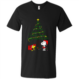Snoopy Christmas Tree T-Shirt - Men's V-Neck