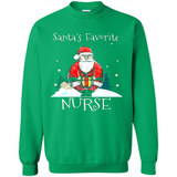 Funny Christmas Nurse Shirt, Santa_s Favorite Nurse - Sweatshirt