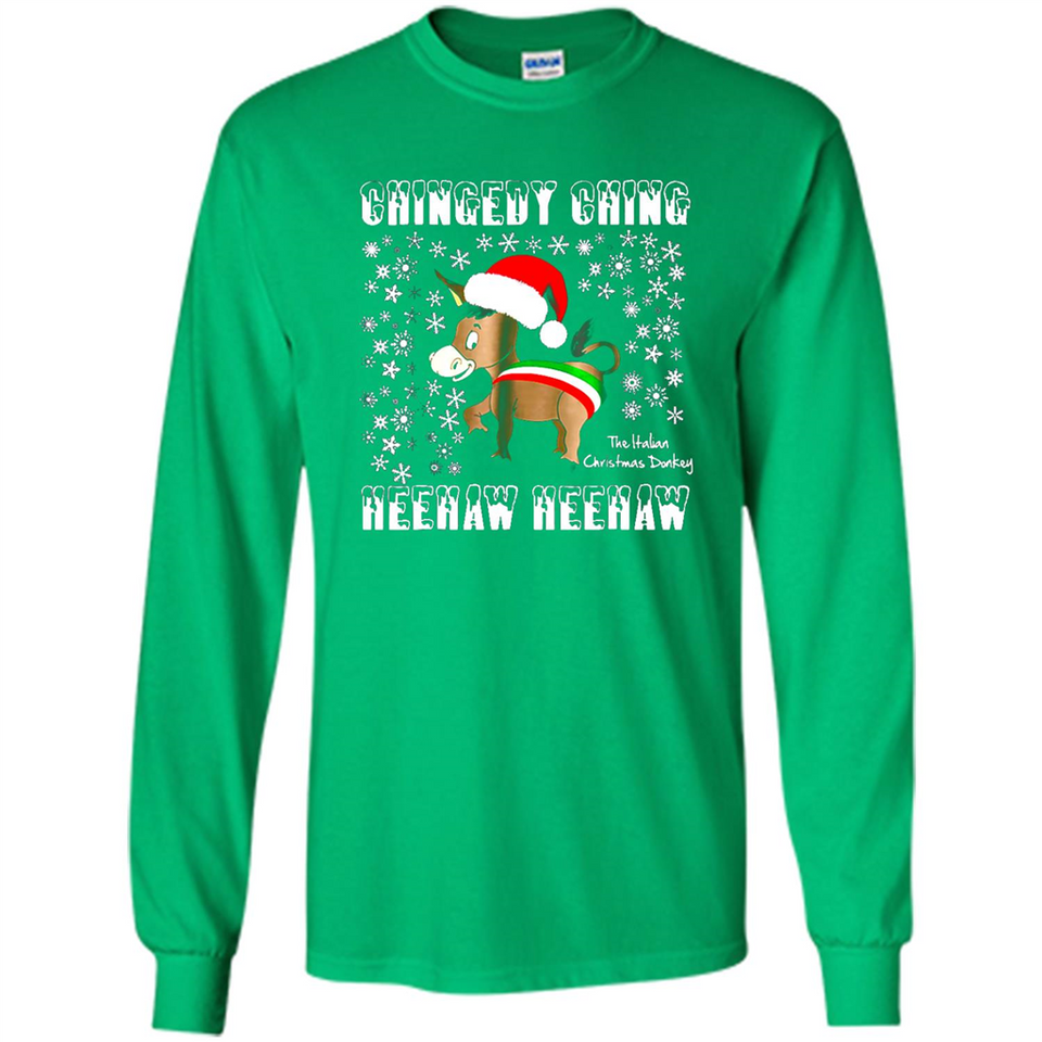 Amazing Dominick The Christmas Donkey-Italian Christmas Donkey - Long Sleeve T-Shirt