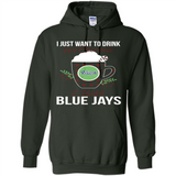 I Just Want To Drink Hot Chocolate & Watch Toronto Blue Jays Ugly Christmas Sweater PINGPONG