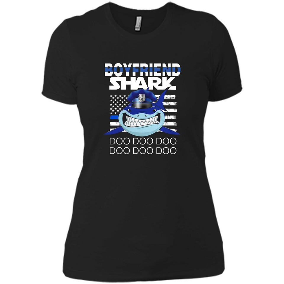 Police boyfriend Shark Blue Line Tee