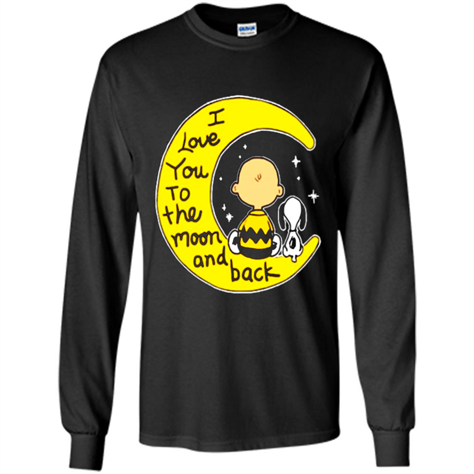 I LOVE YOU TO THE MOON AND BLACK CHARLIE BROWN AND SNOOPY