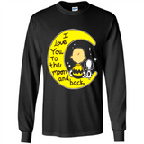 I LOVE YOU TO THE MOON AND BLACK CHARLIE BROWN AND SNOOPY