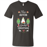 This Actor Loves Christmas Tree Shirt with Snowman