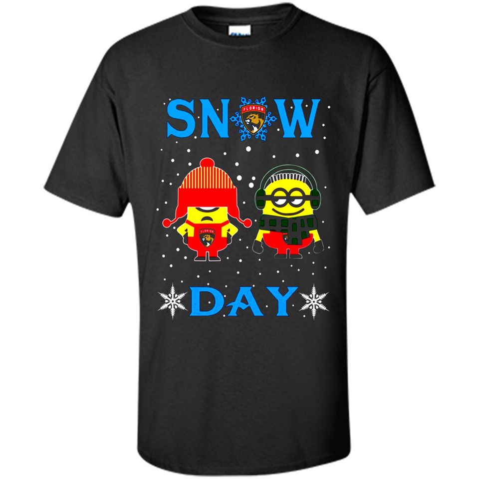 Snow Day Shirt For Florida Panthers Vs Minion Fans pingpong