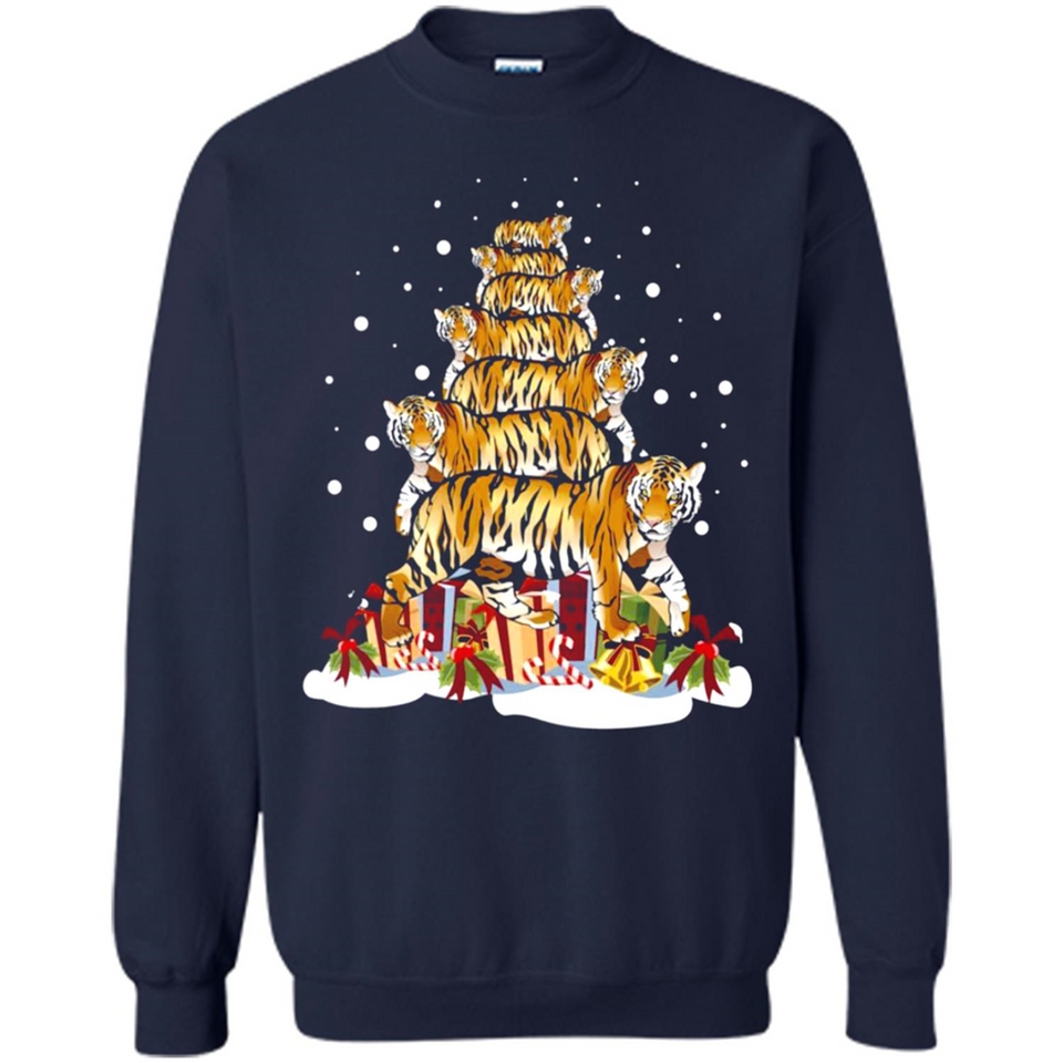 Tiger Christmas Tree Funny Merry Christmas - Sweatshirt