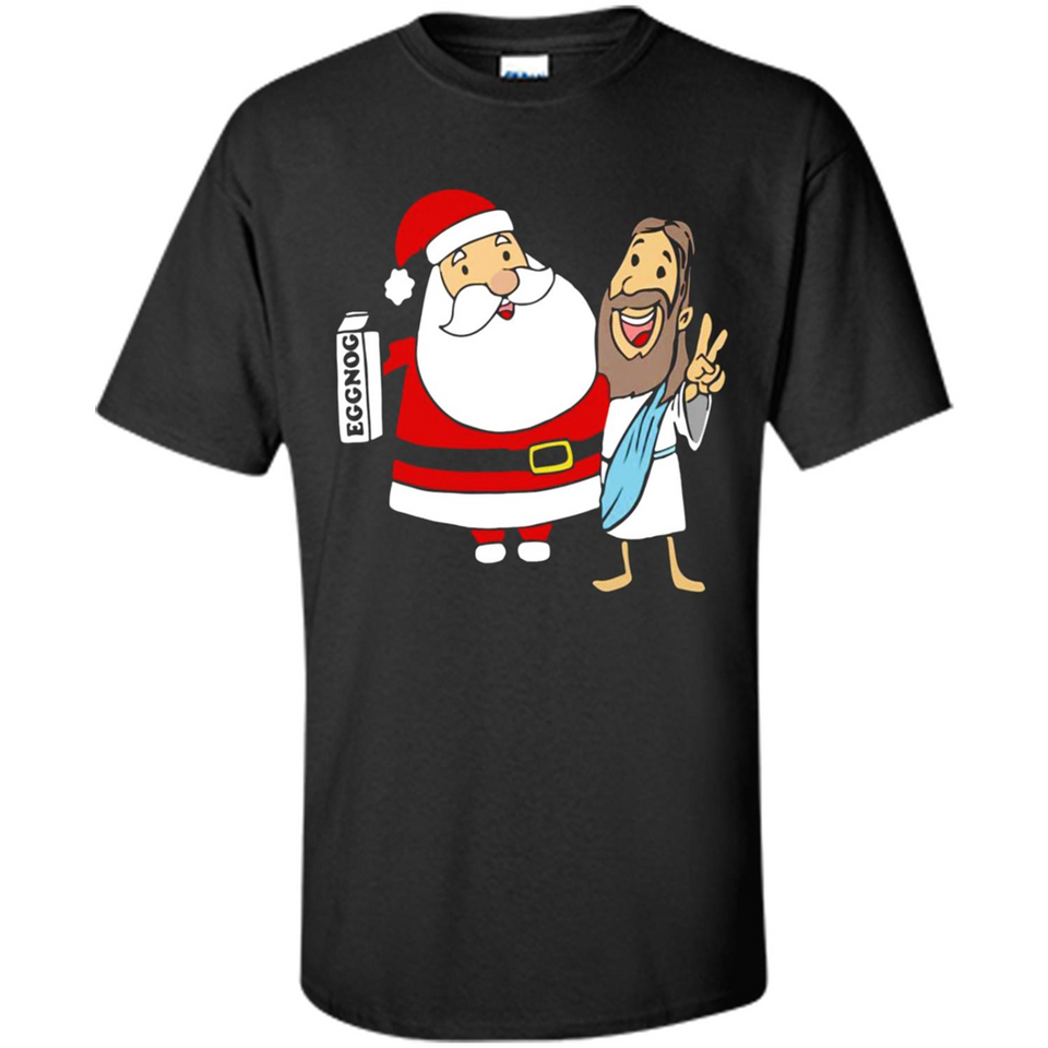 Eggnog Santa And Jesus Christmas