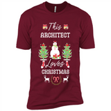 This Architect Loves Christmas Tree Shirt with Snowman