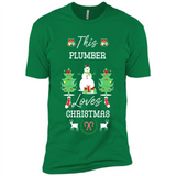 This Plumber Loves Christmas Tree Shirt with Snowman