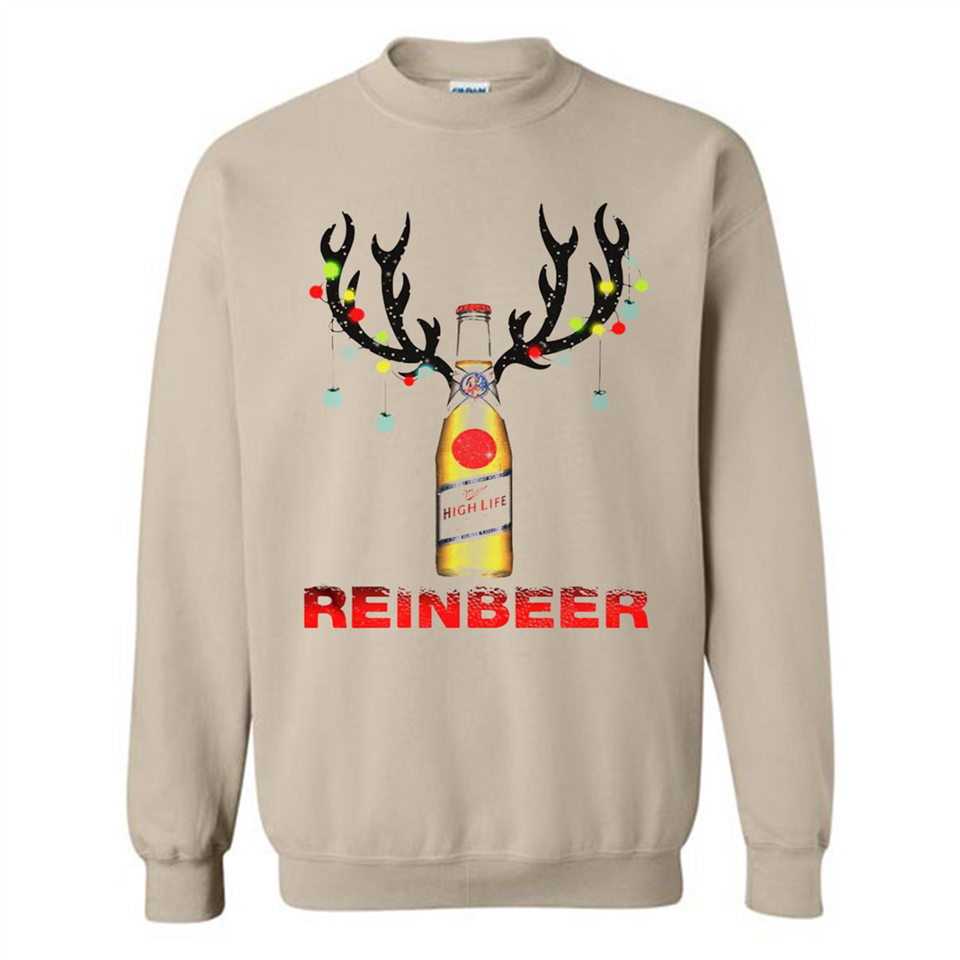 Miller High Life beer reinbeer Christmas - Sweatshirt