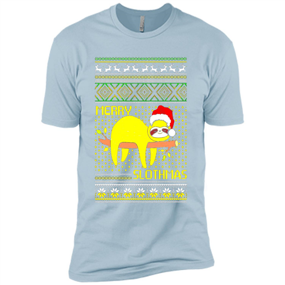 Merry Slothmas Sloth Christmas Sweater PINGPONG - Premium Short Sleeve T-Shirt