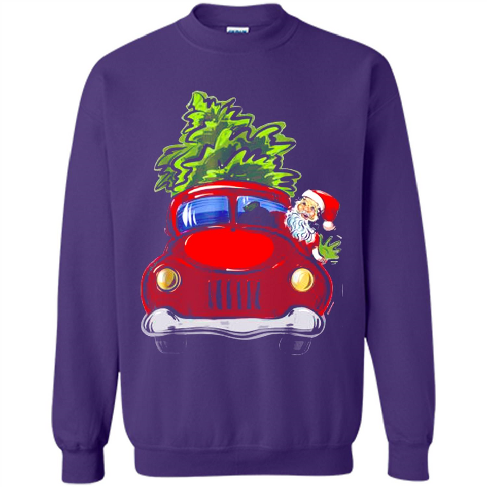 Vintage Santa red Truck Christmas Tree PINGPONG